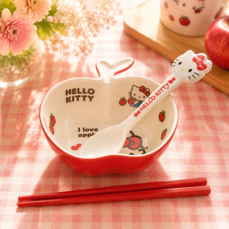 Dim Sum Basket - Hello Kitty melamin sofra takımı, sevimli